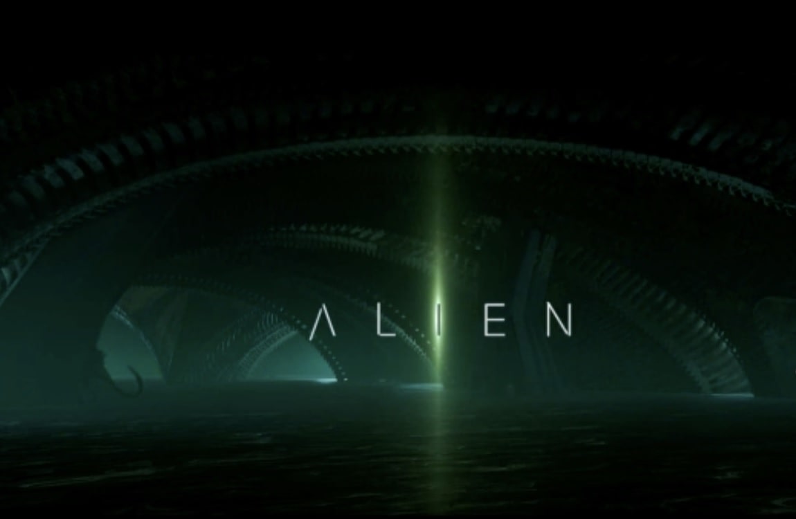 A Promotional image for the FX Alien series, depicting cave with Gigerish design