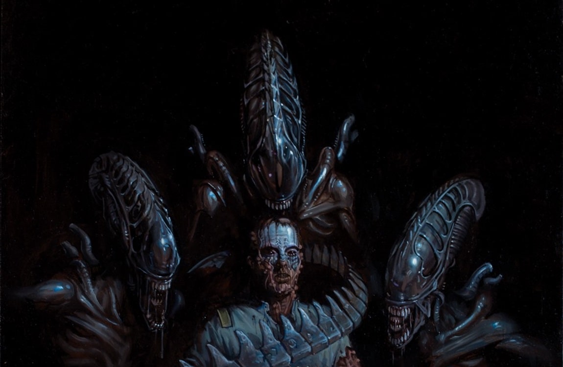 Elder with Xenomorphs from Fire and Stone