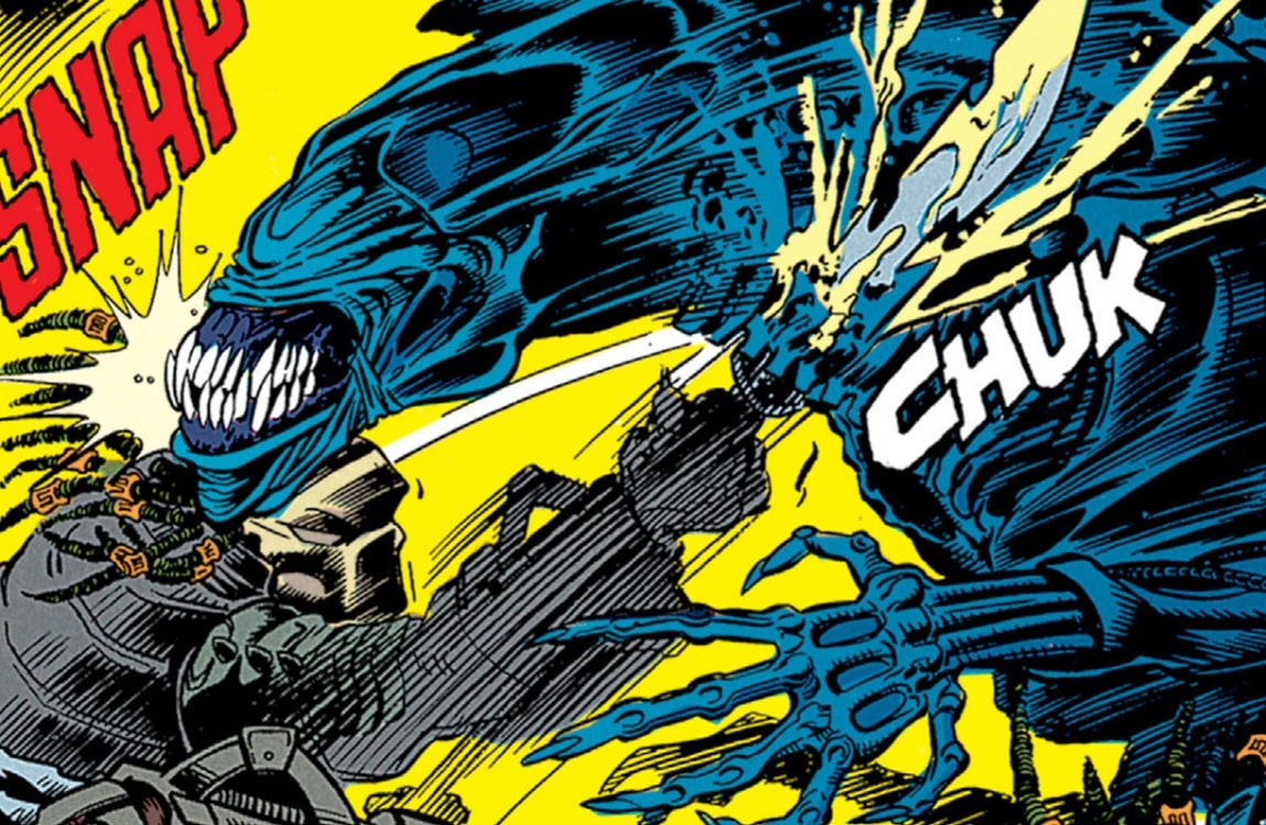 Dachande vs. Ryhushi Queen from the first Aliens vs. Predator comic series