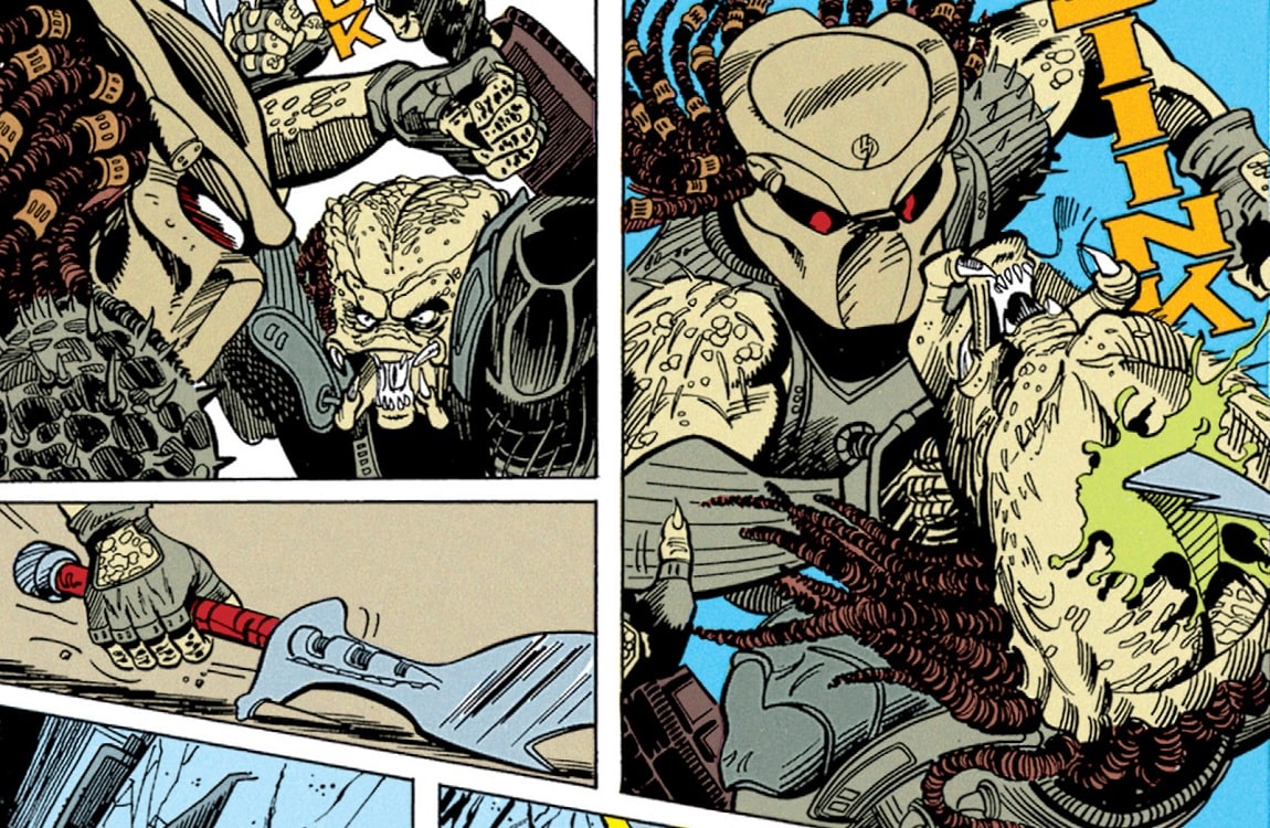 Dachande vs. Tichinde from the first Aliens vs. Predator comic series