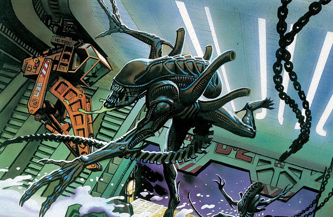 A Xenomorph Warrior is blown out of the airlock in Aliens: Nightmare Asylum