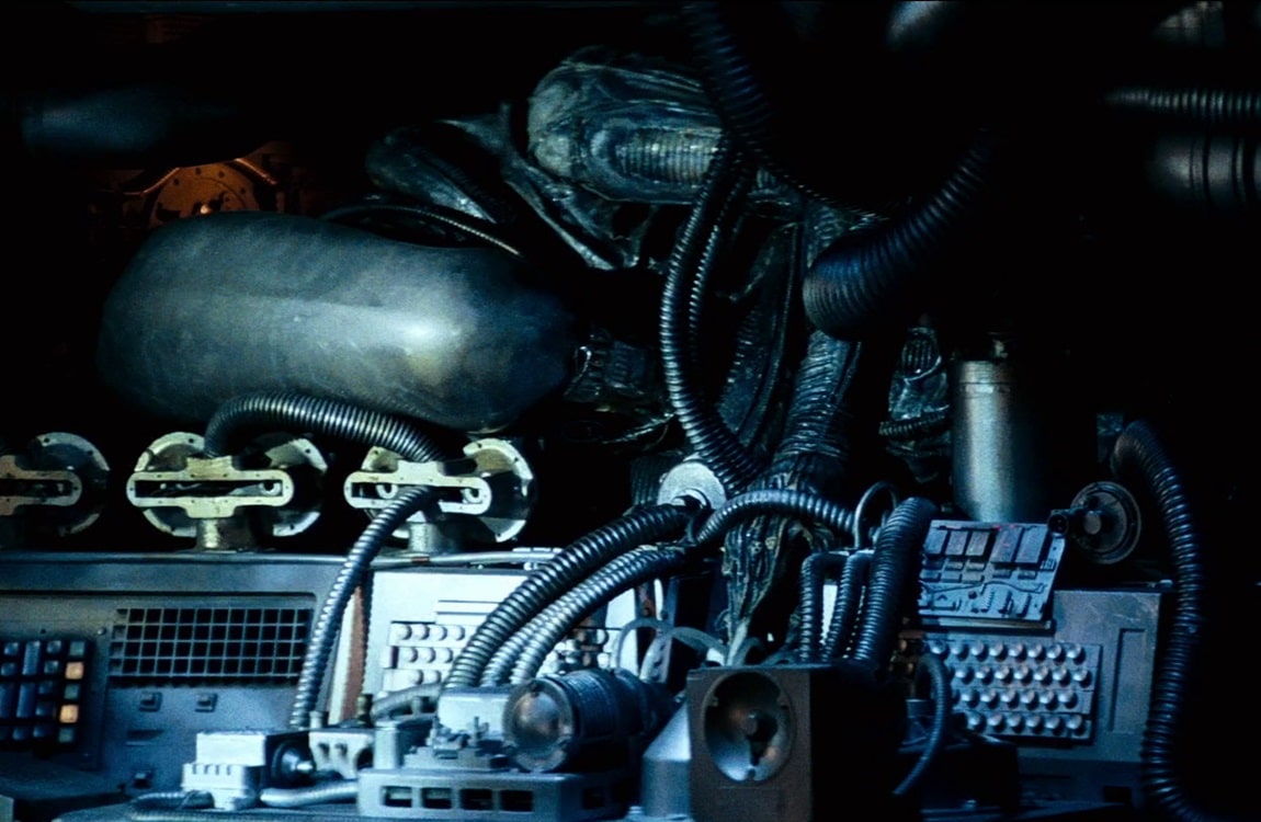 The Nostromo Alien in idle state on the Nostromo shuttle
