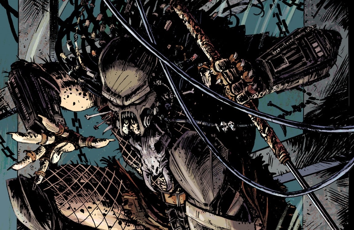 Ahab with his bio-mask and spear