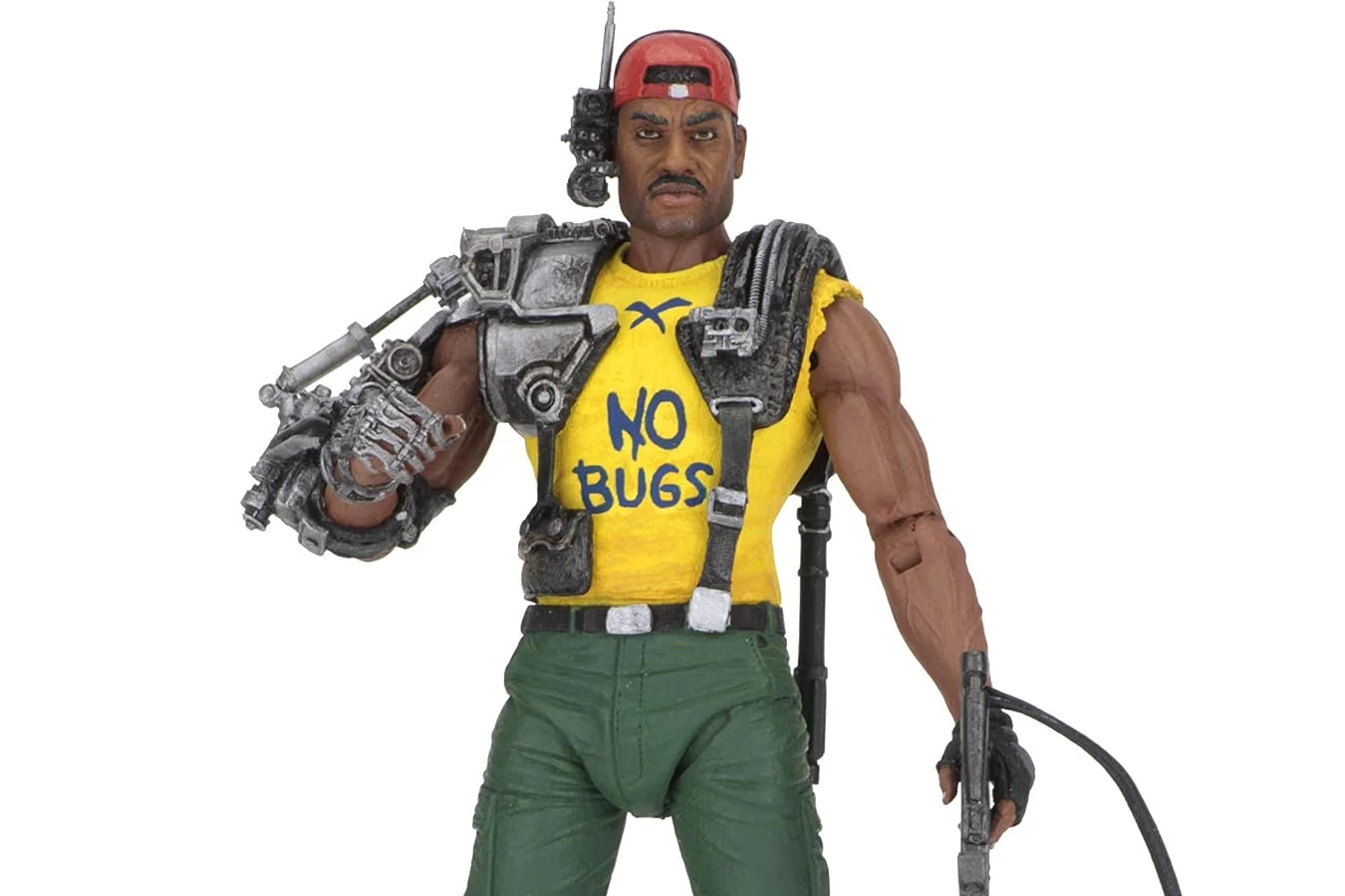 NECA 7-inch Kenner Tribute Sergeant Apone figure with No Bugs shirt, red cap, and bio-mechanical right arm