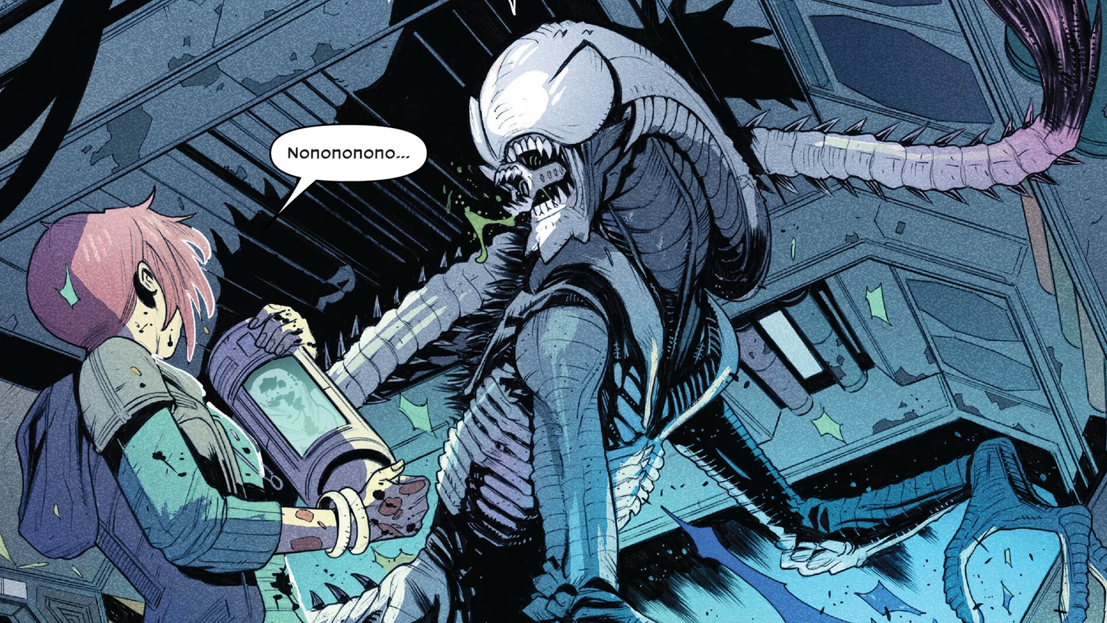 An Albino Xenomorph on LV-695 in Alien: Thaw