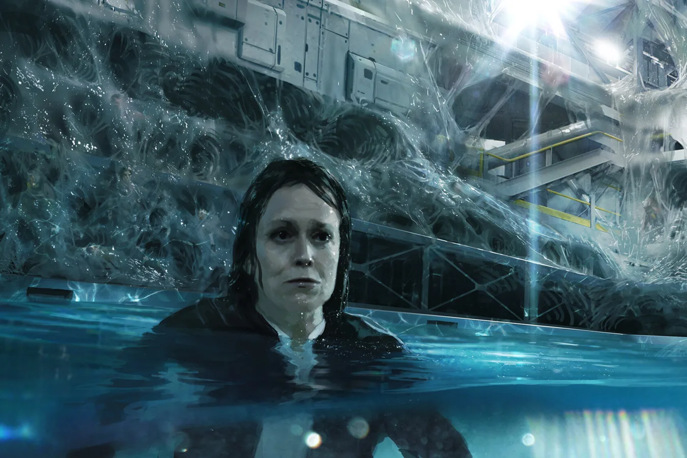 Ellen Ripley in water in Alien 5 concept art
