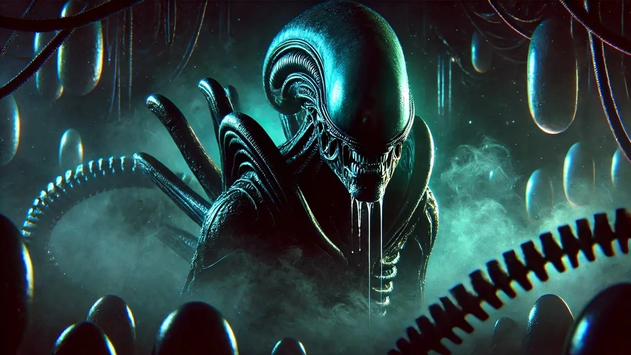 A Xenomorph inside a hive