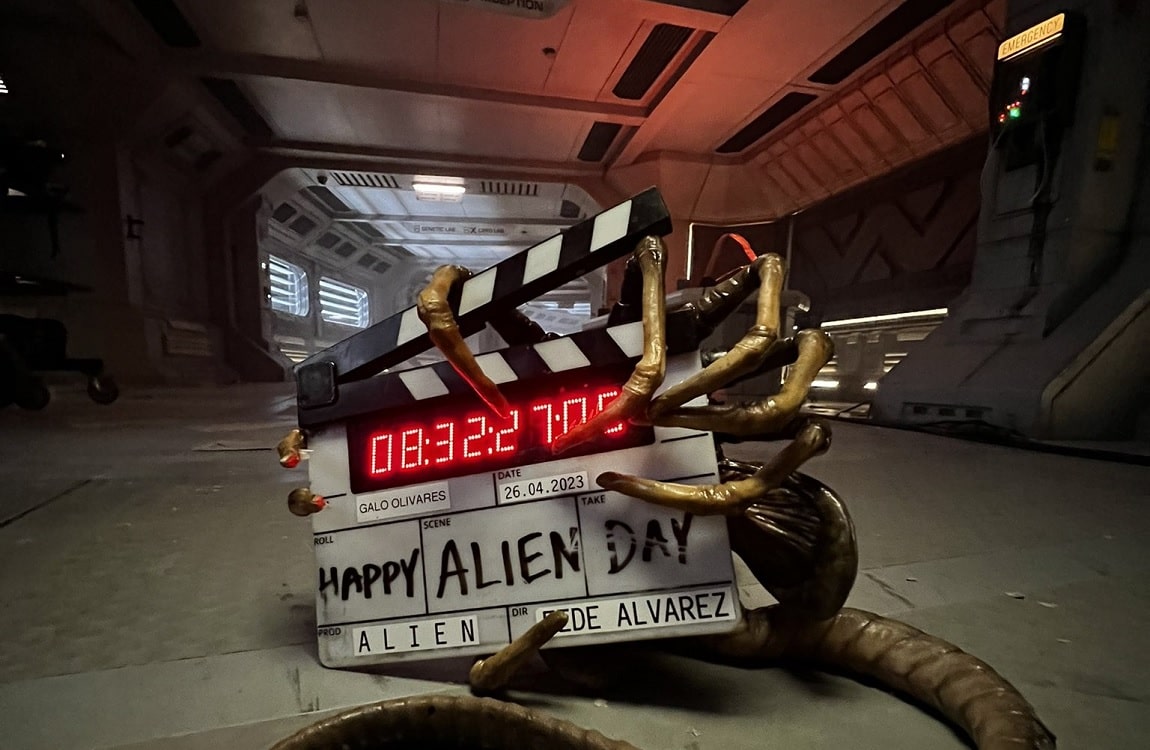 A Teaser image for Alien: Romulus released on Alien Day, featuring a Facehugger