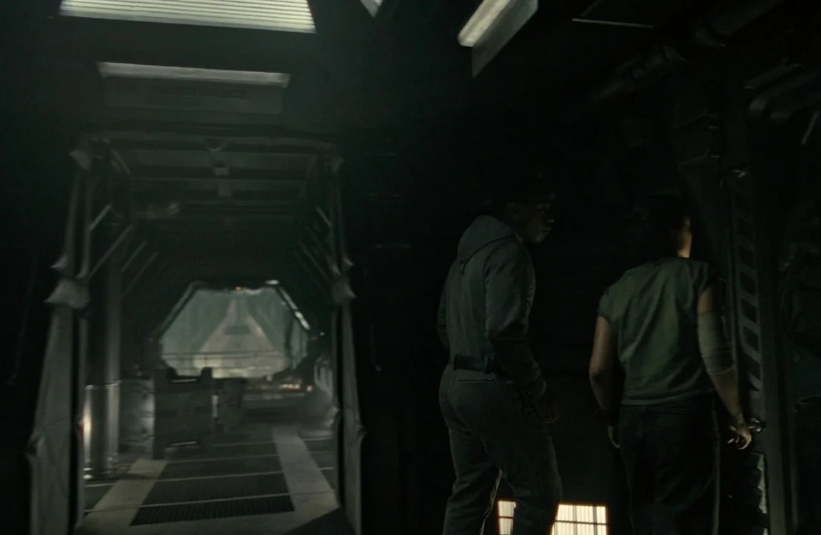 The Narcissus shuttle possibly containing Ellen Ripley in Romulus