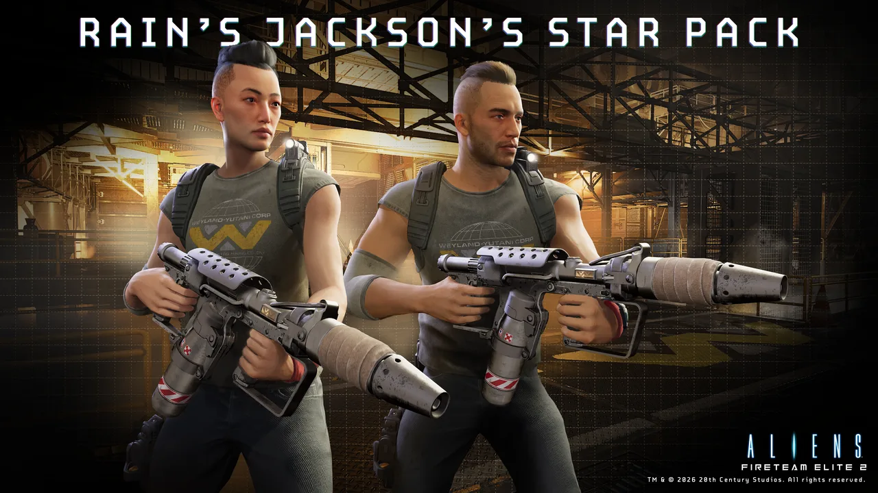 Rain's Jackson's Star Pack outfits in Aliens: Fireteam Elite 2