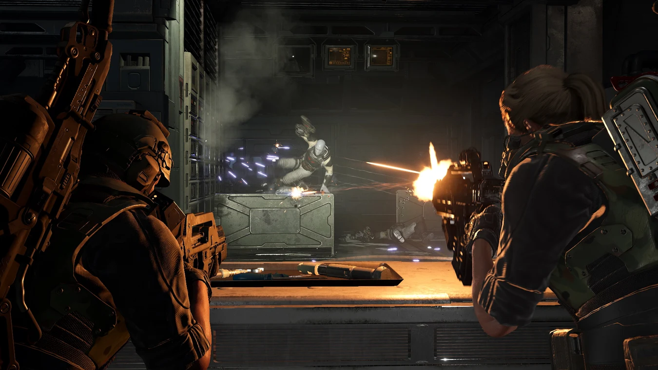 Pulse rifle weapon customization in Aliens Fireteam Elite 2