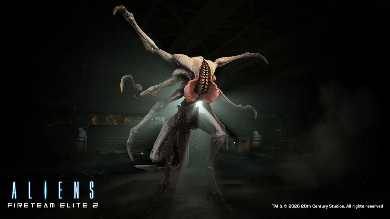 The Harbinger pathogen creature from Aliens Fireteam Elite 2