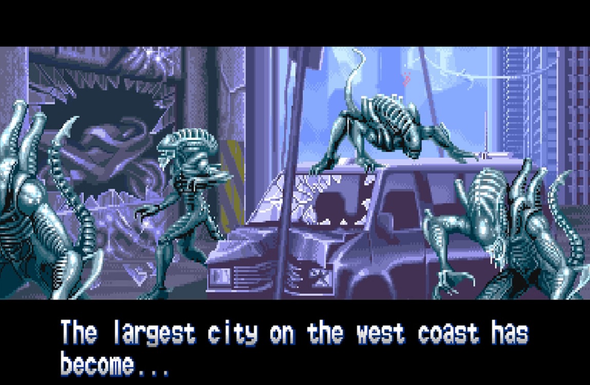 Aliens on Earth in the AvP Arcade Game
