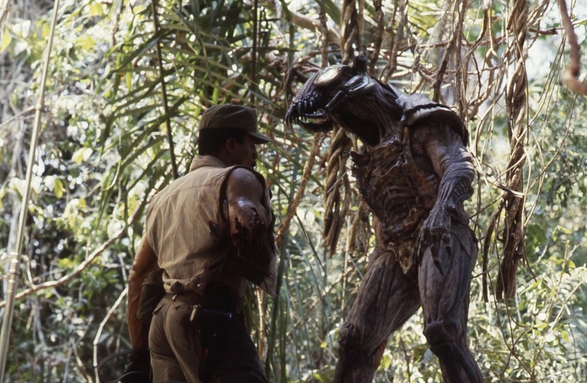 Actor and performer Jan-Claude Van Damme in the initial Predator suit