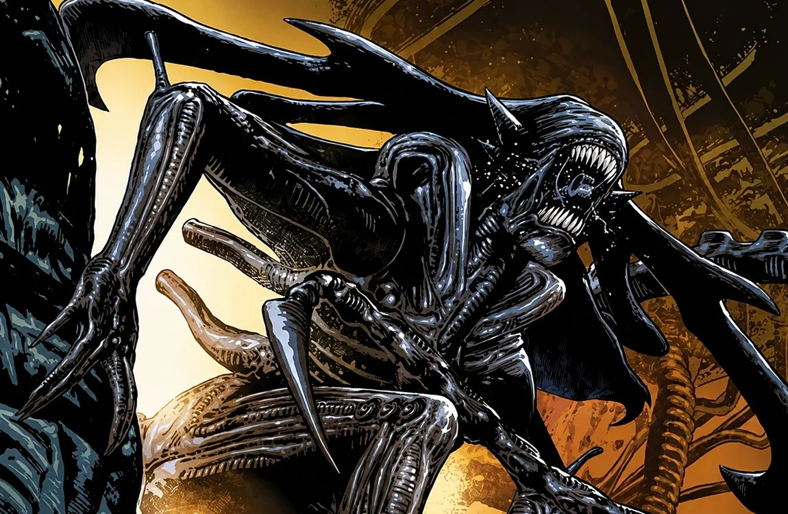 The Alpha Xenomorph with its large horned head crest