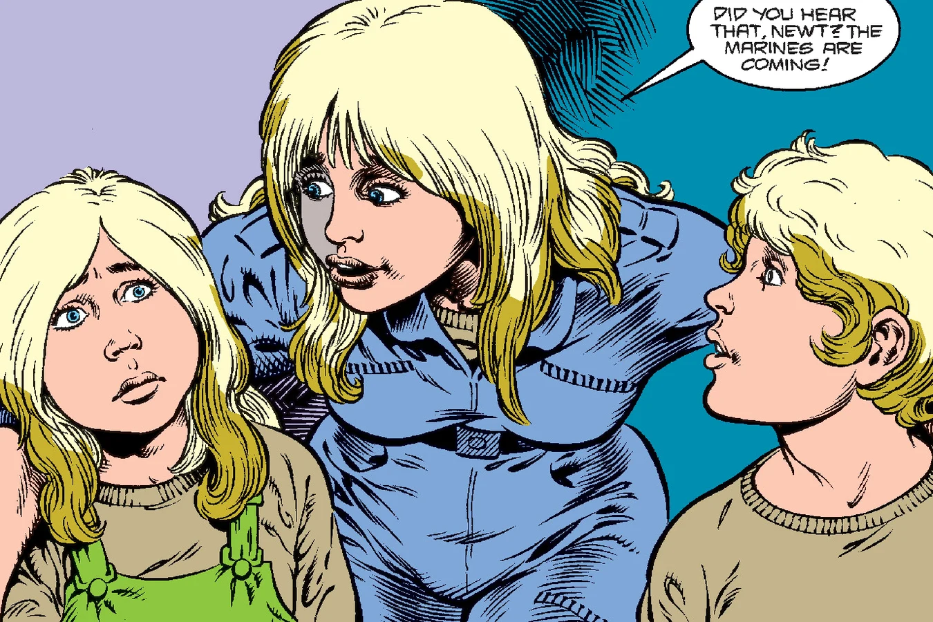 Anne Jorden telling Newt that the Marines were coming as Tim listened in Aliens: Newt's Tale #1