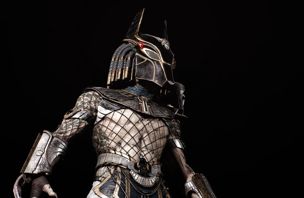 Close-up of the Anubis Predator bio-mask