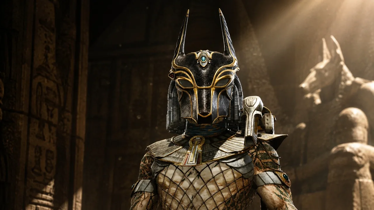 Anubis Predator standing atop the jungle pyramid