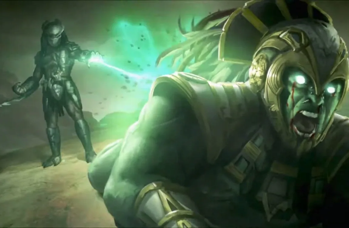 The Apex Predator fighting blasting an enemy in Mortal Kombat X