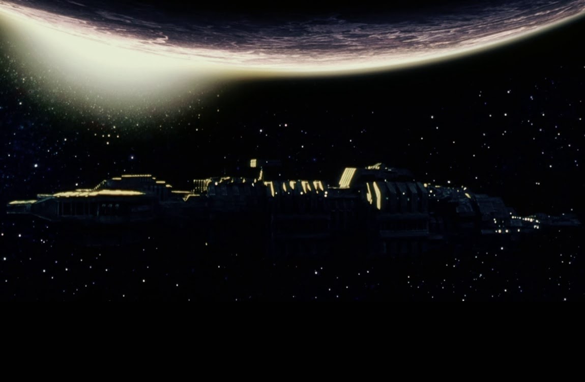 The USM Auriga sits in space