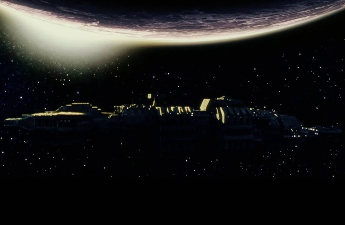 The USM Auriga sits in space