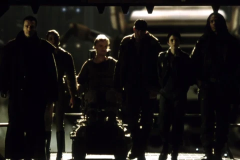 The crew of the Betty walking aboard the USM Auriga in Alien: Resurrection