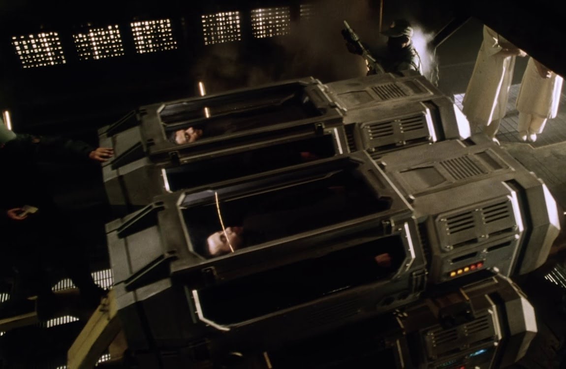 The kidnapped hosts brought from the Betty to the USM Auriga