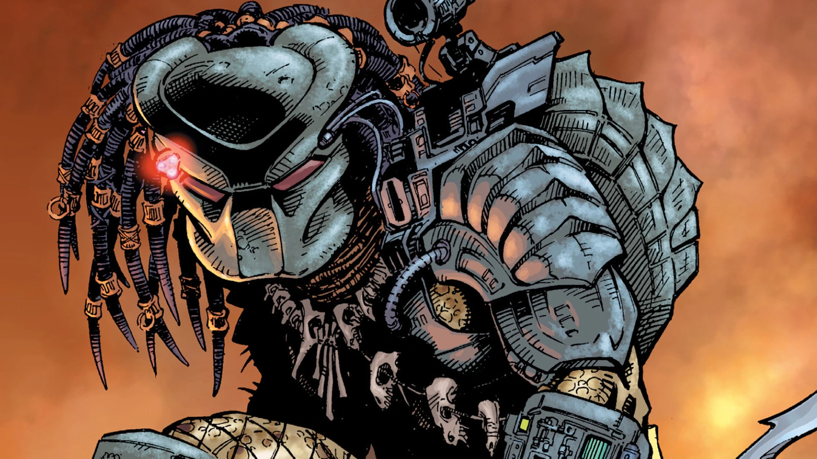 The Big Game Predator in armor and a flat-topped bio-mask