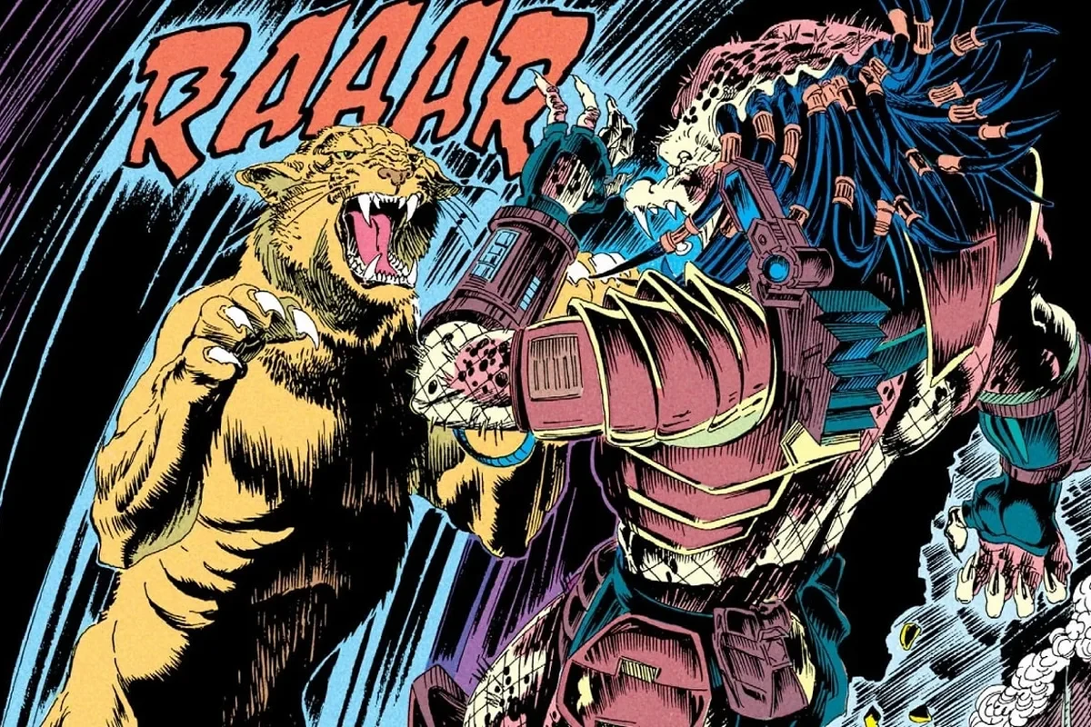 The Big Game Predator fights a mountain lion in the New Mexico desert