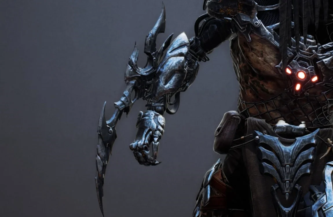 The Bionic Predator's integrated wristblade and weapons