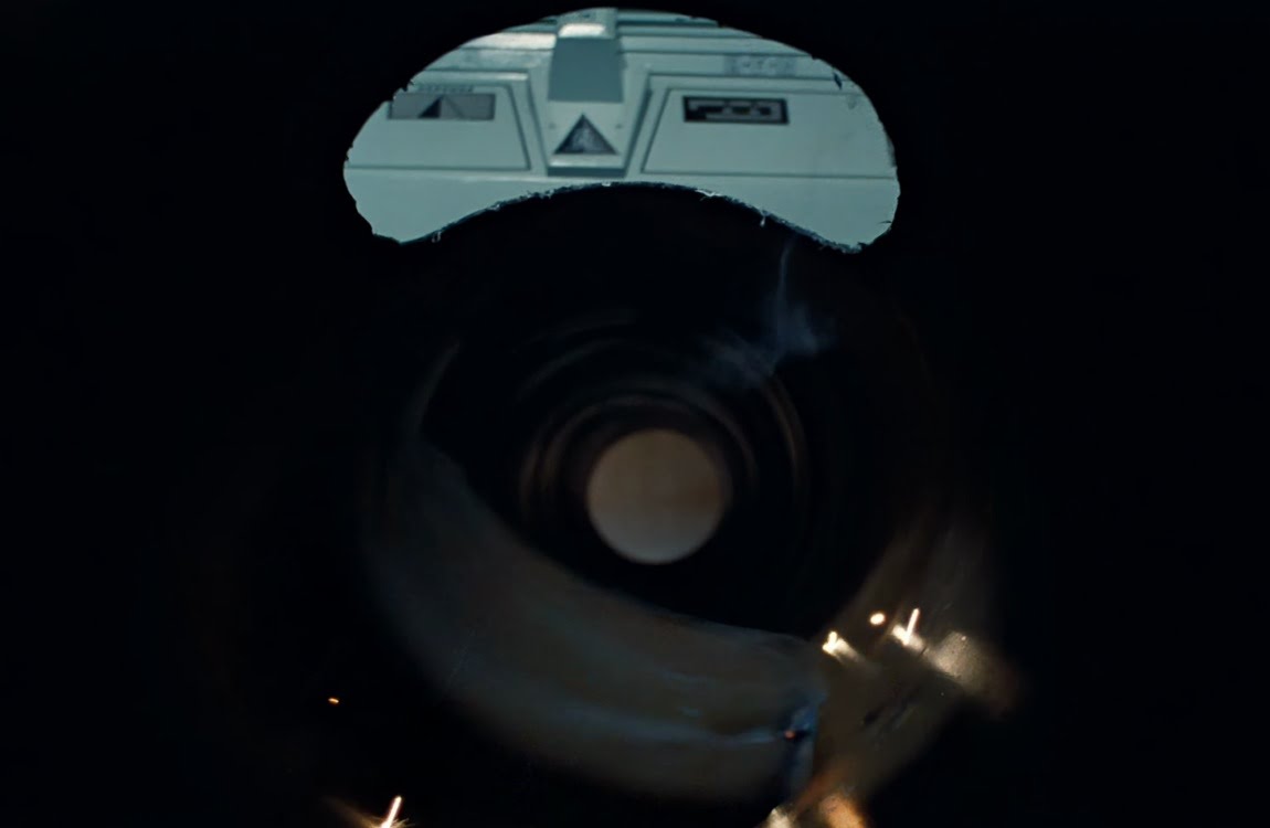 Bishop entering the tunnel in Medlab