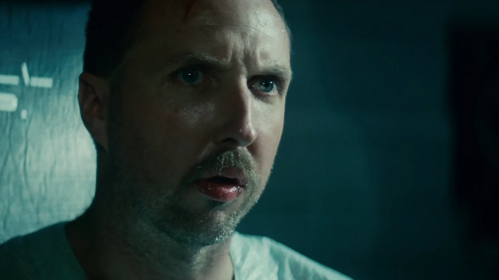 Brion James as Leon Kowalski during the Voight-Kampff test in Blade Runner