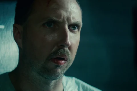 Brion James as Leon Kowalski during the Voight-Kampff test in Blade Runner