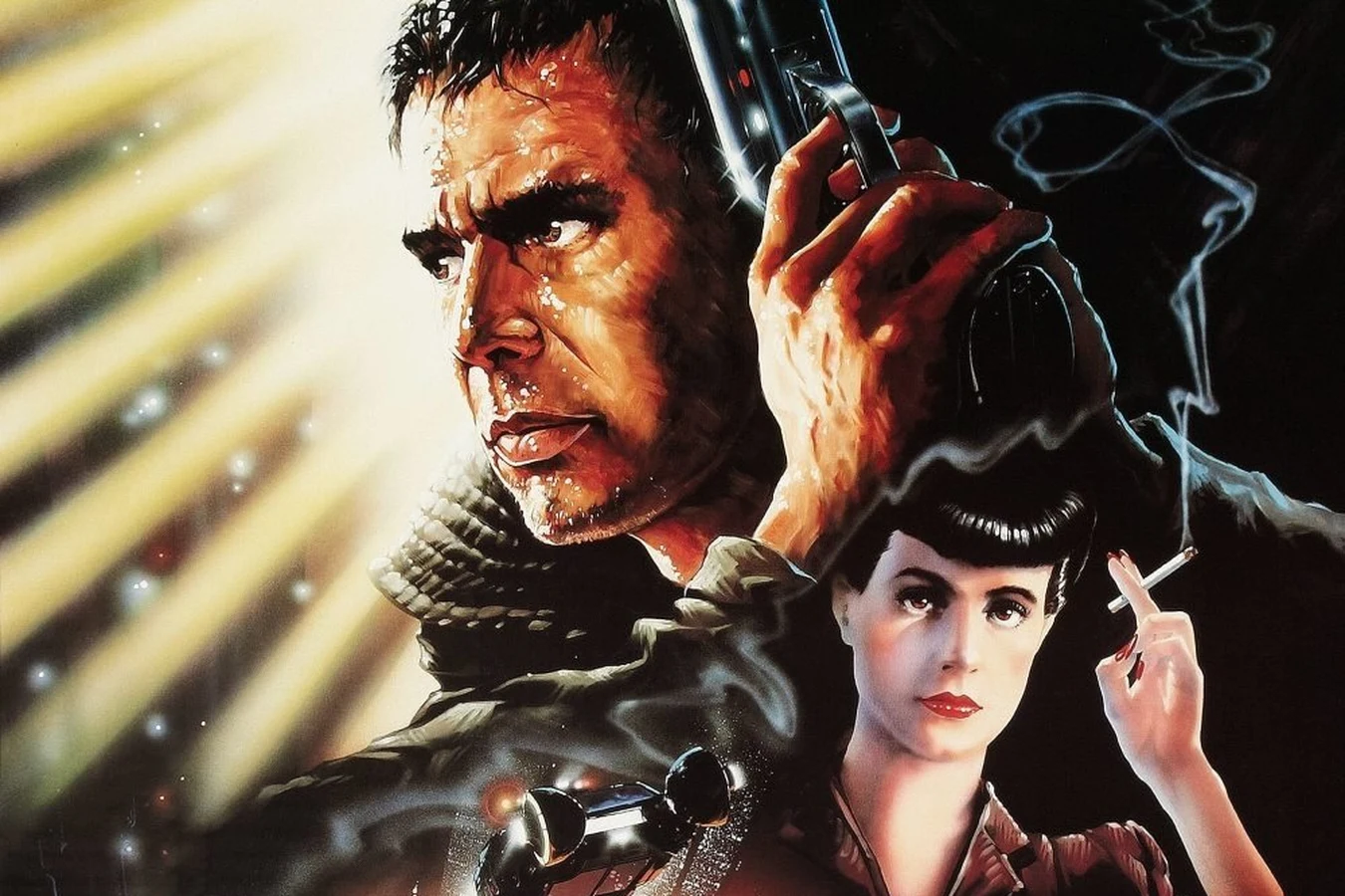 Rick Deckard and Rachael in the Blade Runner poster art
