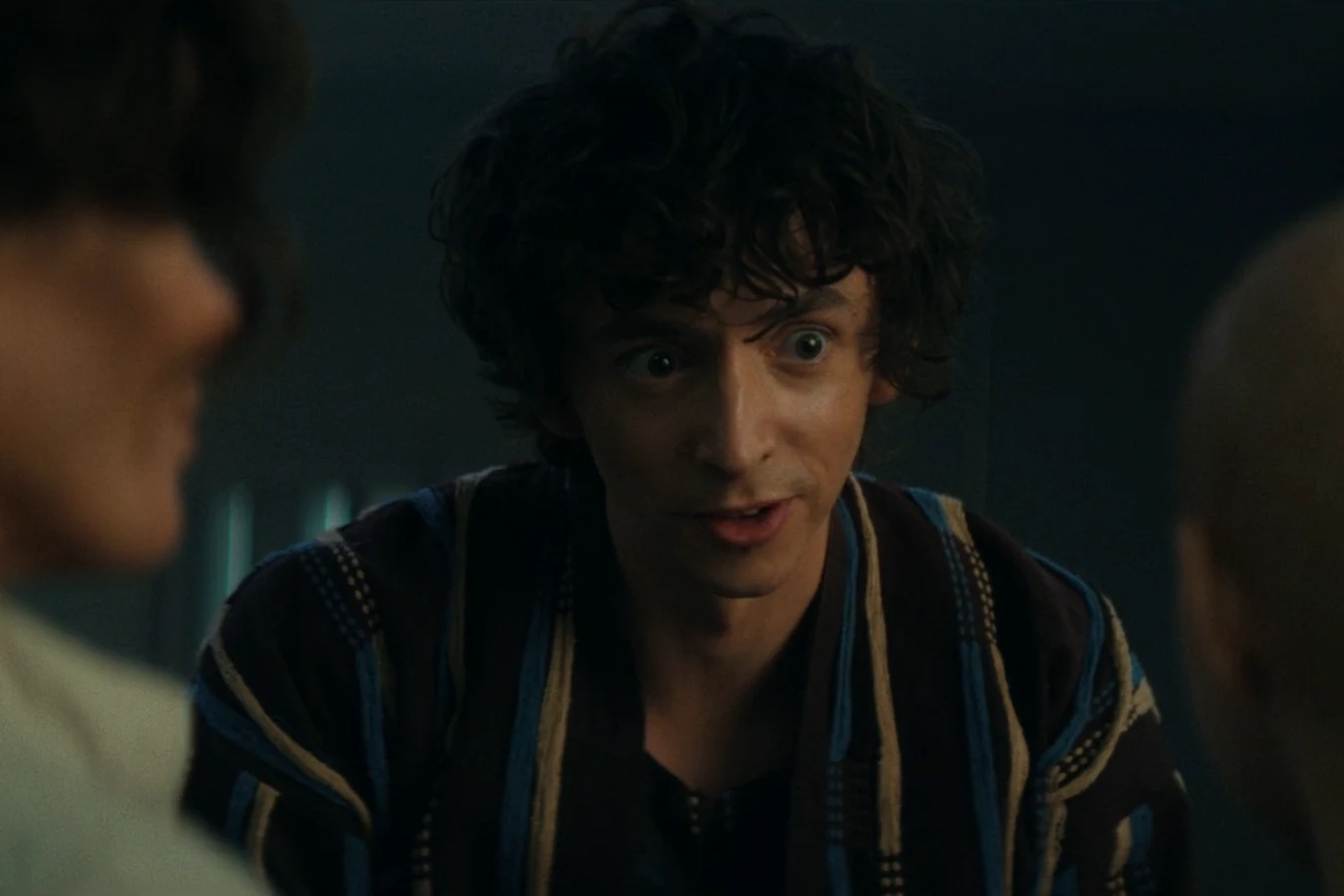Boy Kavalier speaking to the terminally ill Marcy before her transfer into a synthetic body in Alien: Earth