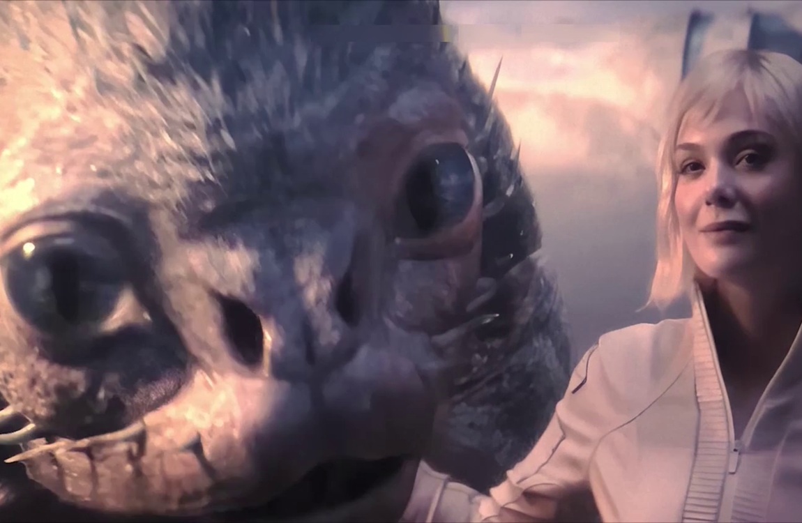 The bigger version of Bud with Thia at the end of Predator: Badlands