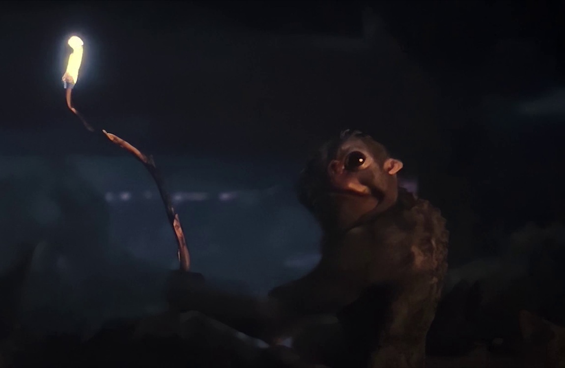 Bud with a burning stick