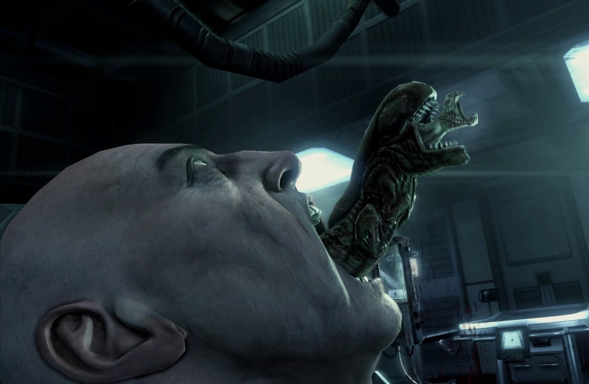 Specimen 6 is born as a Mouthburster in Aliens vs. Predator 2010