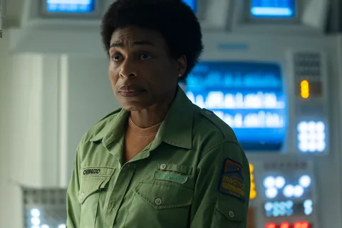 Chibuzo in her Maginot science uniform looking aside in Alien: Earth