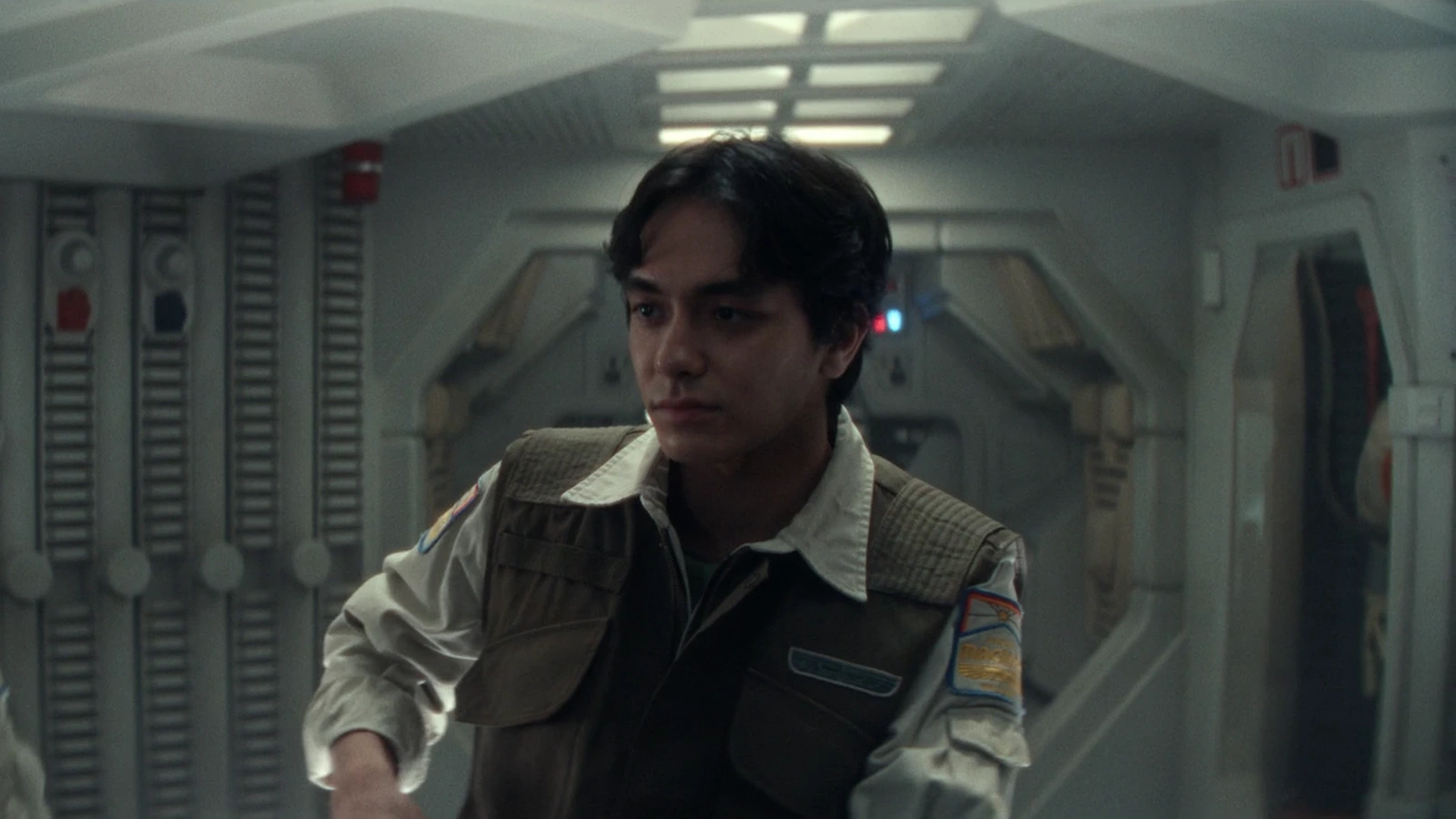 Clem Madey in his Maginot junior security uniform aboard the USCSS Maginot in Alien: Earth