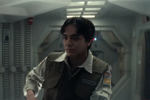 Clem Madey in his Maginot junior security uniform aboard the USCSS Maginot in Alien: Earth