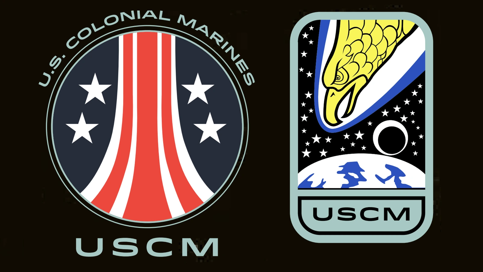 United States Colonial Marine Corps circular badge and shoulder patch