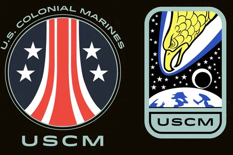 United States Colonial Marine Corps circular badge and shoulder patch