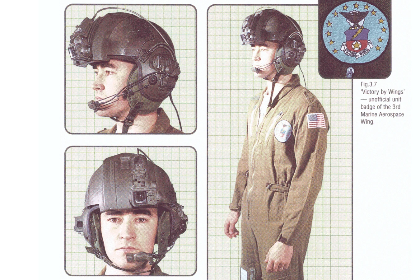 Colonial Marine dropship Weapons Officer flight suit and Mk.30 tactical helmet from the Technical Manual