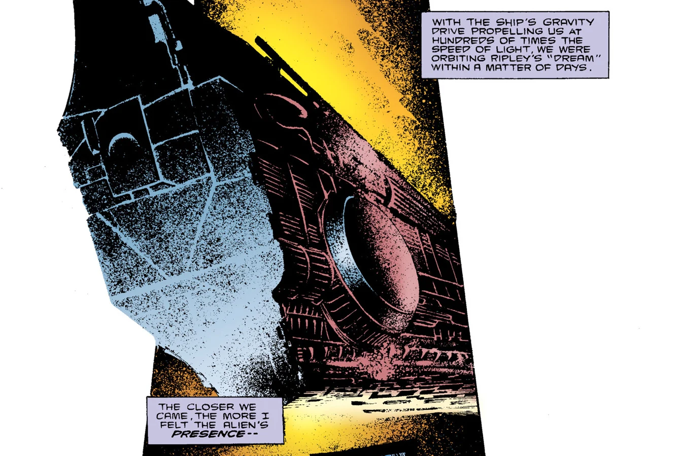 The Kurtz over the Alien homeworld in Aliens: Female War