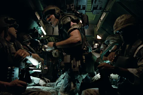 Hudson with marines on the APC from Aliens