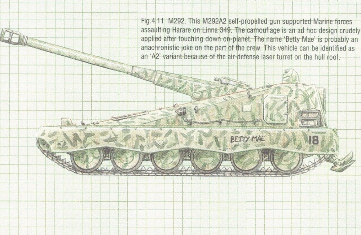 The M292 Self Propelled Gun from Colonial Marines Technical Manual