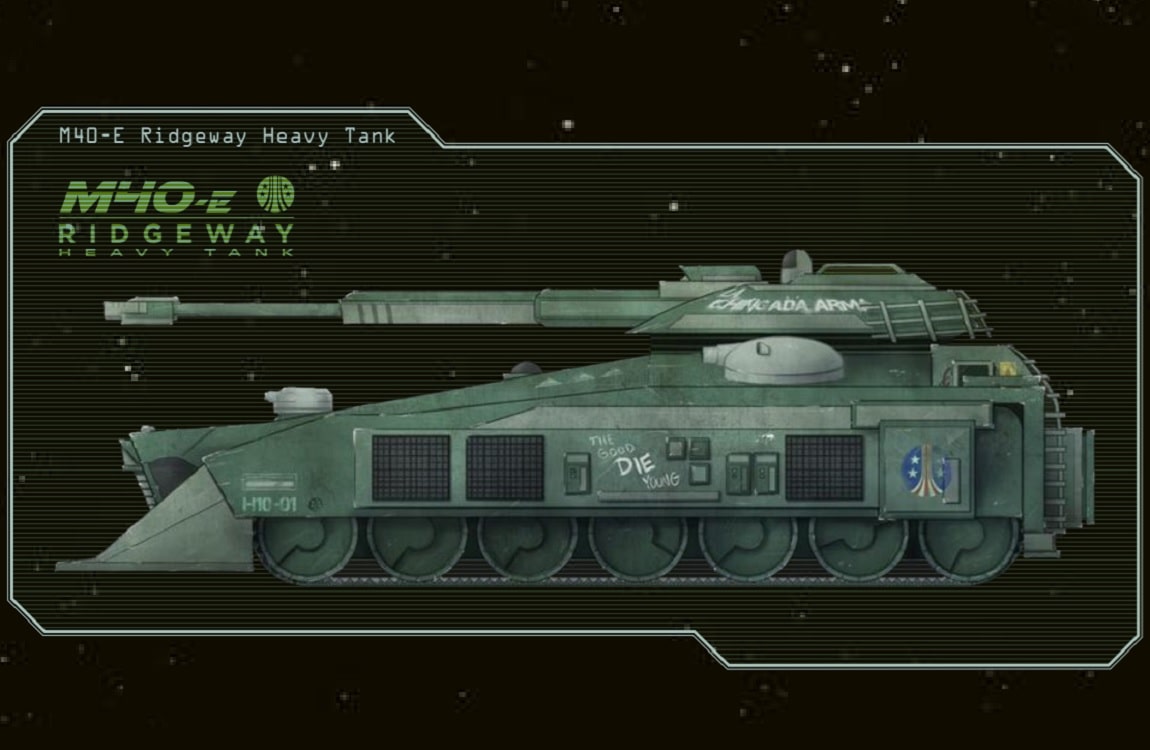The M40-E Ridgeway Heavy Tank from Alien RPG Colonial Marines Operations Manual