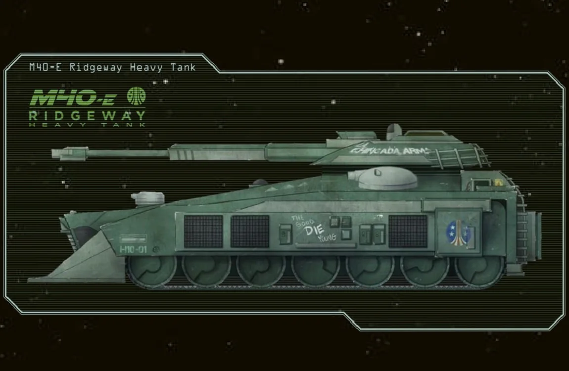 The M40-E Ridgeway Heavy Tank from Alien RPG Colonial Marines Operations Manual