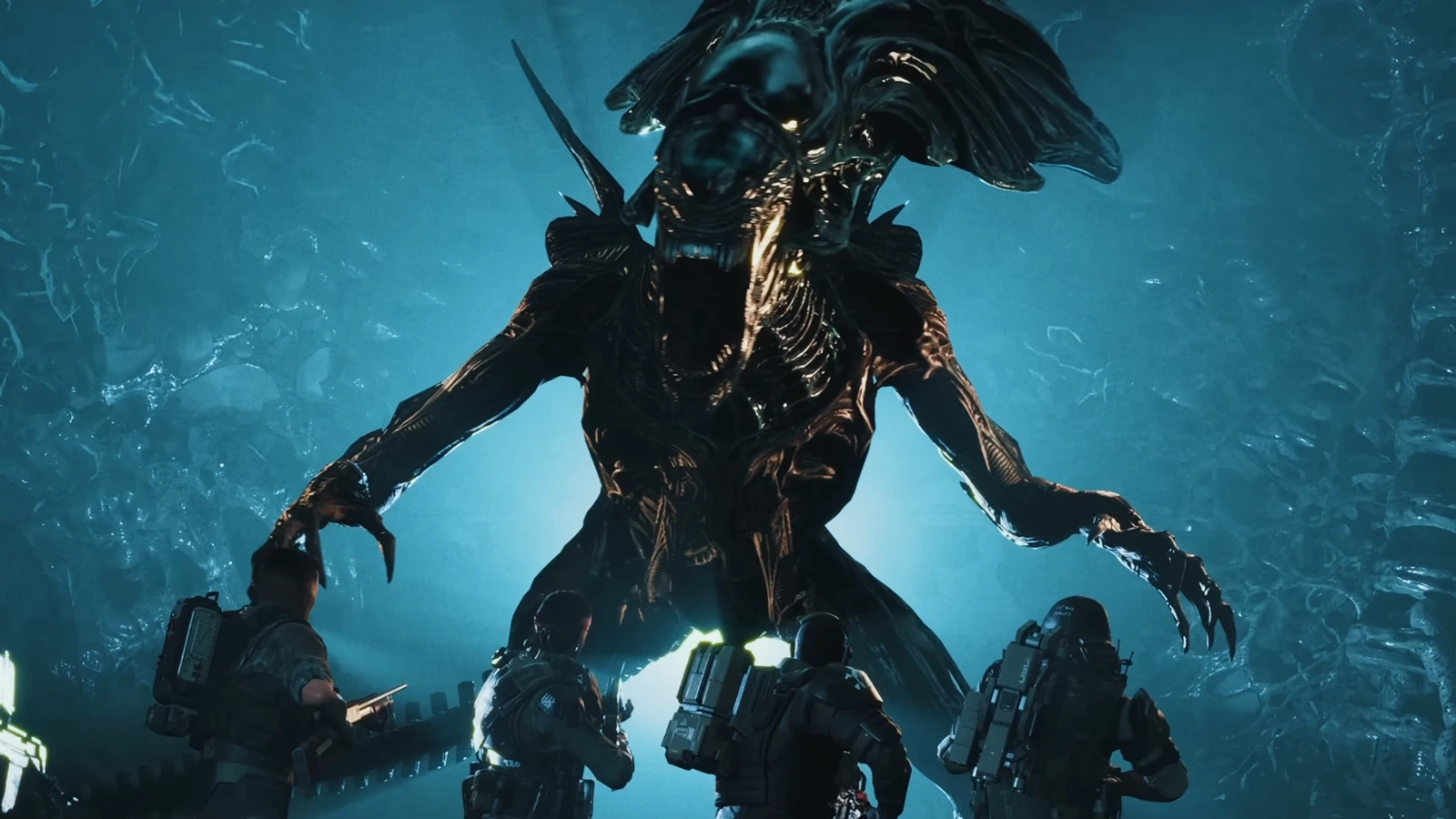 Colonial Marines vs. Alien Queen from Aliens: Fireteam 2 Elite